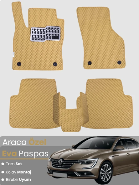 RENAULT TALİSMAN (2015-2022) Uyumlu EVA Paspas Tam Set–Oto Paspas,Araca Özel,Kolay Montaj ürün görseli 1