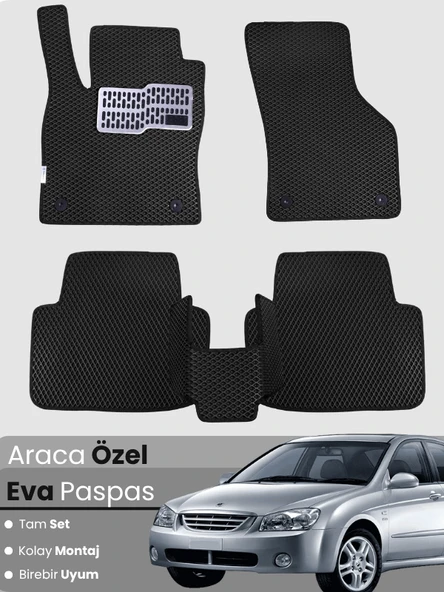 KİA CERATO (2003-2008) Uyumlu EVA Paspas Tam Set–Araca Özel,Kolay Montaj,Su Geçirmez ürün görseli 1