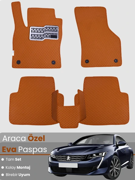 PEUGEOT 508 (2011-2019) Uyumlu EVA Paspas Tam Set–Araca Özel,Oto Paspas,Kolay Montaj ürün görseli 1