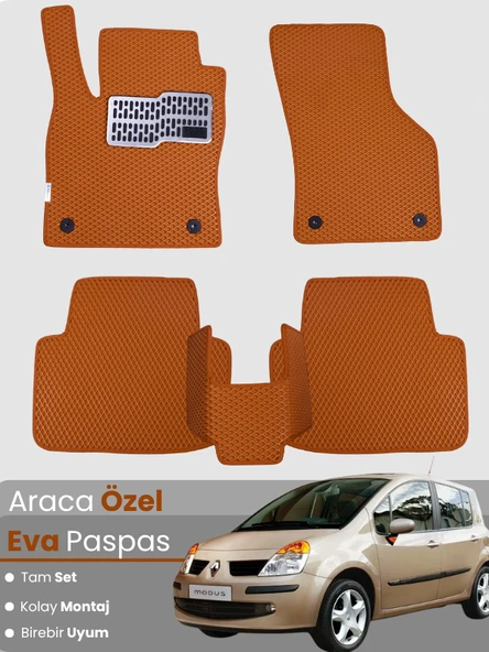 RENAULT MODUS (2004-2008) Uyumlu EVA Paspas Tam Set–Oto Paspas,Araca Özel,Kolay Montaj ürün görseli 1