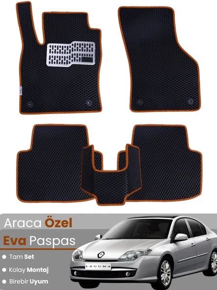 RENAULT LAGUNA 3 (2008-2015) Uyumlu EVA Paspas Tam Set–Oto Paspas,Araca Özel ürün görseli 1
