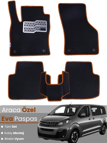 OPEL ZAFİRA (2019-2025) Uyumlu EVA Paspas Tam Set–Araca Özel,Oto Paspas,Kolay Montaj ürün görseli 1