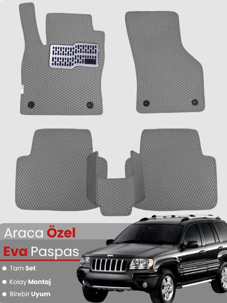 JEEP GRAND CHEROKEE (1999-2005) Uyumlu EVA Paspas Tam Set–Araca Özel,Kolay Montaj,Su Geçirmez ürün görseli 1