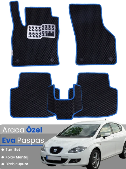 SEAT LEON 1P (2006-2012) Uyumlu EVA Paspas Tam Set–Oto Paspas,Araca Özel,Kolay Montaj ürün görseli 1