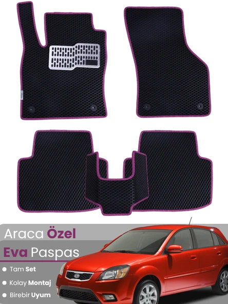 KİA RİO HATCHBACK (2005-2011) Uyumlu EVA Paspas Tam Set–Araca Özel,Kolay Montaj,Su Geçirmez ürün görseli 1