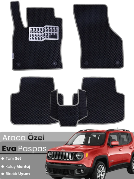 JEEP RENEGADE (2014-2020) Uyumlu EVA Paspas Tam Set–Araca Özel,Kolay Montaj,Su Geçirmez ürün görseli 1