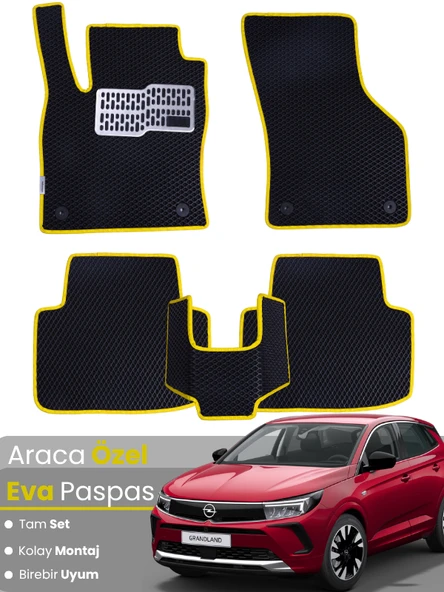 OPEL GRANDLAND (2024-2025) Uyumlu EVA Paspas Tam Set–Araca Özel,Kolay Montaj,Oto Paspas ürün görseli 1
