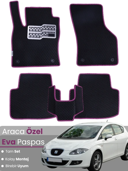 SEAT LEON 1P (2006-2012) Uyumlu EVA Paspas Tam Set–Oto Paspas,Araca Özel,Kolay Montaj ürün görseli 1