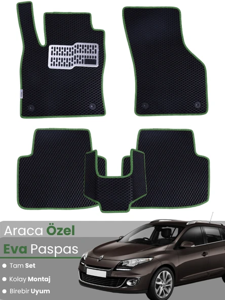 RENAULT MEGANE 3 STATİON WAGON (2008-2016) Uyumlu EVA Paspas Tam Set–Oto Paspas,Araca Özel ürün görseli 1