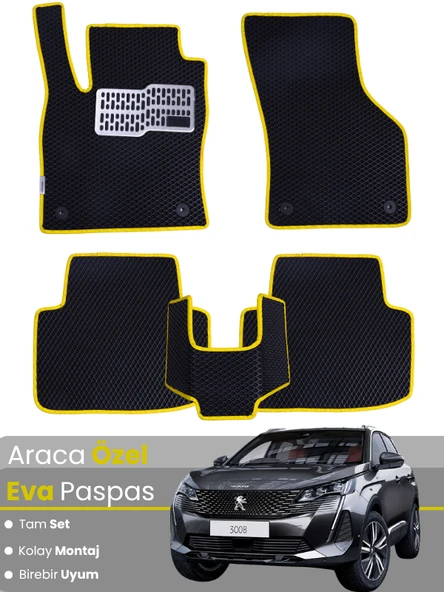 PEUGEOT 3008 (2020-2023) Uyumlu EVA Paspas Tam Set–Araca Özel,Oto Paspas ürün görseli 1