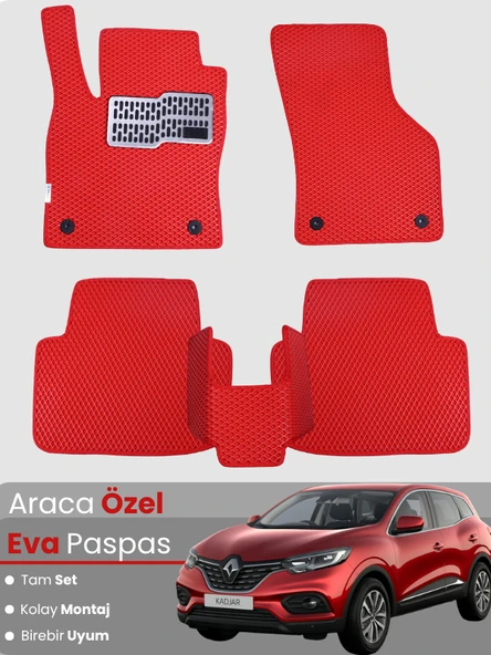 RENAULT KADJAR (2014-2022) Uyumlu EVA Paspas Tam Set–Oto Paspas,Araca Özel ürün görseli 1