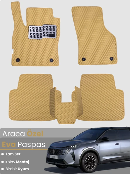 PEUGEOT 5008 (2017-2025) Uyumlu EVA Paspas Tam Set–Araca Özel,Oto Paspas ürün görseli 1