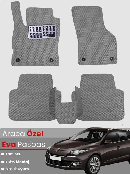 RENAULT MEGANE 3 STATİON WAGON (2008-2016) Uyumlu EVA Paspas Tam Set–Oto Paspas,Araca Özel ürün görseli 1
