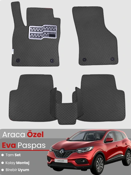 RENAULT KADJAR (2014-2022) Uyumlu EVA Paspas Tam Set–Oto Paspas,Araca Özel ürün görseli 1
