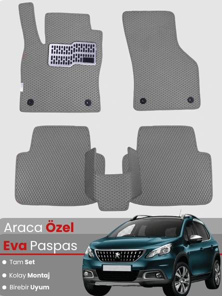 PEUGEOT 2008 (2013-2019) Uyumlu EVA Paspas Tam Set–Araca Özel,Oto Paspas,Kolay Montaj ürün görseli 1