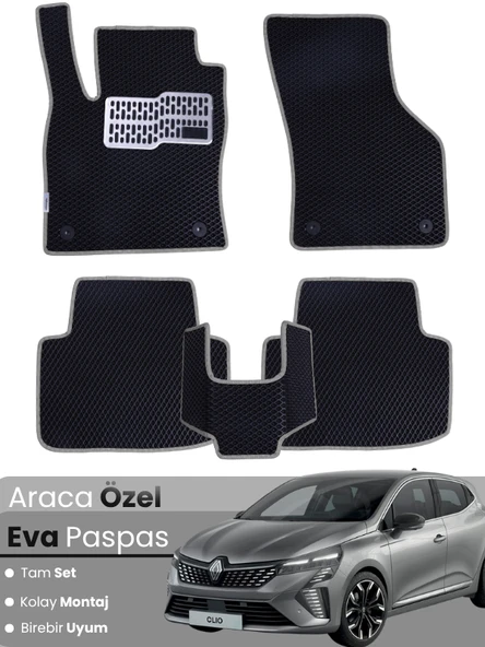 RENAULT CLİO 5 (2020-2025) Uyumlu EVA Paspas Tam Set–Oto Paspas,Araca Özel ürün görseli 1
