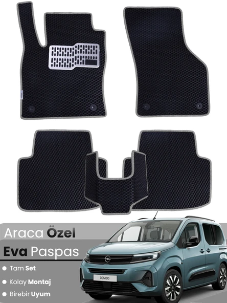 OPEL COMBO (2018-2025) Uyumlu EVA Paspas Tam Set–Araca Özel,Kolay Montaj,Oto Paspas ürün görseli 1