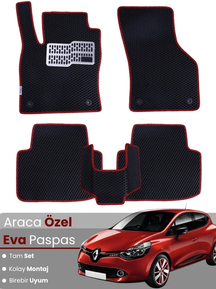 RENAULT CLİO 4 (2012-2019) Uyumlu EVA Paspas Tam Set–Araca Özel,Oto Paspas ürün görseli 1