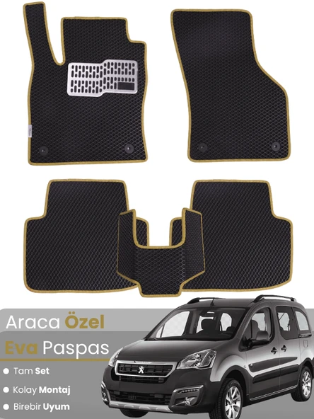 PEUGEOT PARTNER (2008-2018) Uyumlu EVA Paspas Tam Set–Araca Özel,Oto Paspas ürün görseli 1