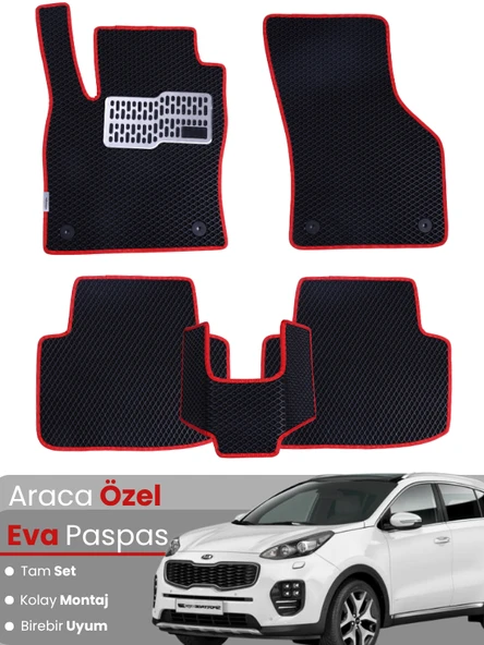KİA SPORTAGE (2015-2021) Uyumlu EVA Paspas Tam Set–Araca Özel,Kolay Montaj,Su Geçirmez ürün görseli 1