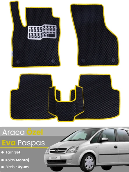 OPEL MERİVA A (2003-2010) Uyumlu EVA Paspas Tam Set–Araca Özel,Oto Paspas,Kolay Montaj ürün görseli 1