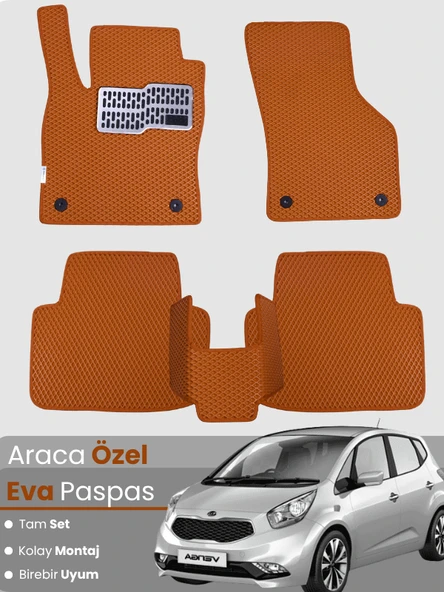 KİA VENGA (2009-2019) Uyumlu EVA Paspas Tam Set–Araca Özel,Kolay Montaj,Su Geçirmez ürün görseli 1