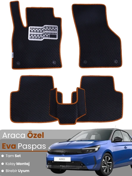 OPEL CORSA F BENZİNLİ (2019-2025) Uyumlu EVA Paspas Tam Set–Araca Özel,Kolay Montaj,Oto Paspas ürün görseli 1