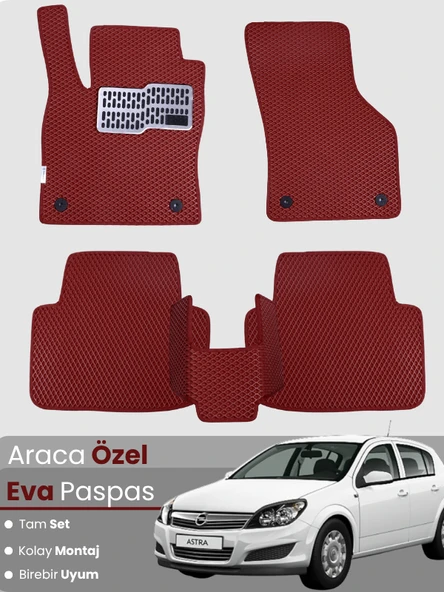 OPEL ASTRA H HATCHBACK (2004-2010) Uyumlu EVA Paspas Tam Set–Araca Özel,Kolay Montaj,Su Geçirmez ürün görseli 1
