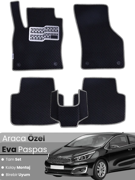 KİA CEED HATCHBACK (2012-2018) Uyumlu EVA Paspas Tam Set–Araca Özel,Kolay Montaj,Su Geçirmez ürün görseli 1