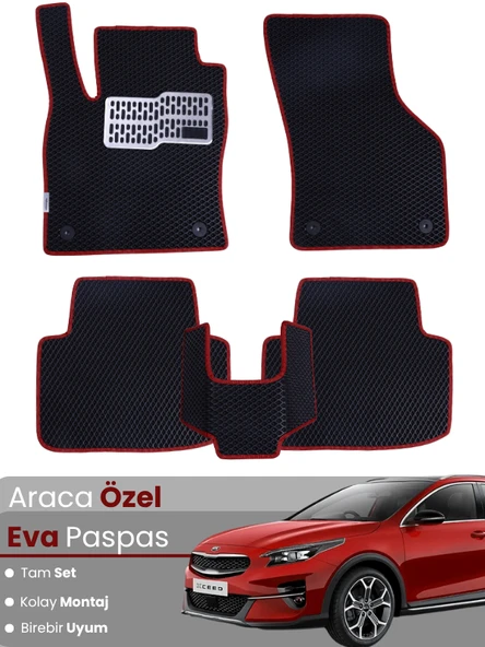 KİA XCEED (2019-2025) Uyumlu EVA Paspas Tam Set–Araca Özel,Kolay Montaj,Su Geçirmez ürün görseli 1