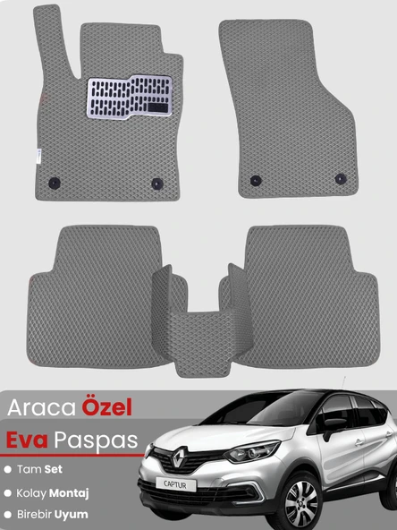 RENAULT CAPTUR 1 (2013-2019) Uyumlu EVA Paspas Tam Set–Araca Özel,Oto Paspas ürün görseli 1