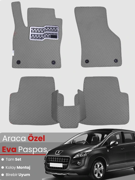 PEUGEOT 3008 (2008-2017) Uyumlu EVA Paspas Tam Set–Araca Özel,Oto Paspas ürün görseli 1