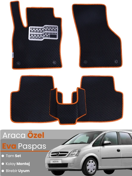 OPEL MERİVA A (2003-2010) Uyumlu EVA Paspas Tam Set–Araca Özel,Oto Paspas,Kolay Montaj ürün görseli 1