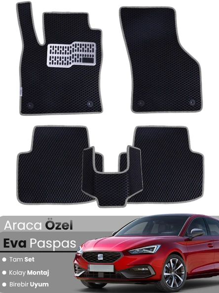 SEAT LEON HYBRİD (2020-2024) Uyumlu EVA Paspas Tam Set–Oto Paspas,Araca Özel,Kolay Montaj ürün görseli 1