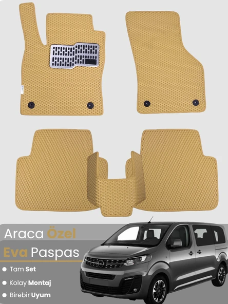 OPEL ZAFİRA (2019-2025) Uyumlu EVA Paspas Tam Set–Araca Özel,Oto Paspas,Kolay Montaj ürün görseli 1