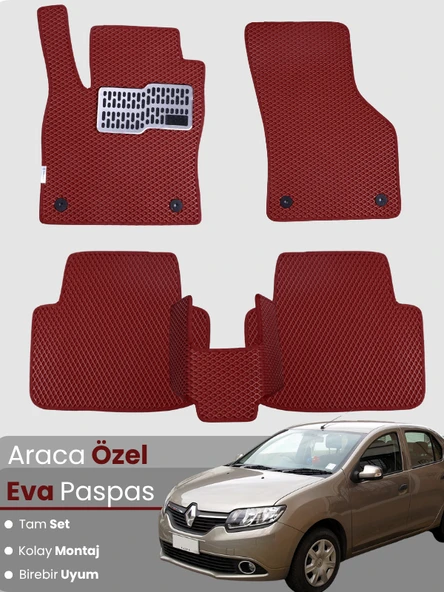 RENAULT SYMBOL 3 (2013-2020) Uyumlu EVA Paspas Tam Set–Oto Paspas,Araca Özel,Kolay Montaj ürün görseli 1