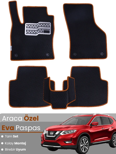 NİSSAN X-TRAİL (2014-2020) Uyumlu EVA Paspas Tam Set–Araca Özel,Kolay Montaj,Su Geçirmez ürün görseli 1