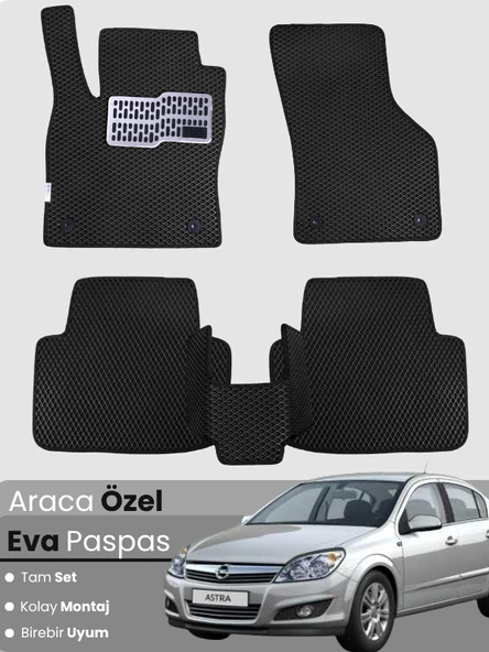 OPEL ASTRA H SEDAN (2004-2010) Uyumlu EVA Paspas Tam Set–Araca Özel,Kolay Montaj,Su Geçirmez ürün görseli 1