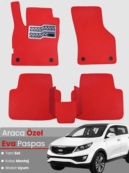 KİA SPORTAGE (2010-2015) Uyumlu EVA Paspas Tam Set–Araca Özel,Kolay Montaj,Su Geçirmez ürün görseli 1