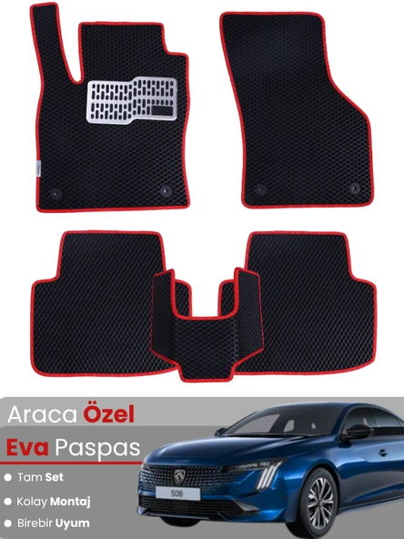 PEUGEOT 508 (2019-2025) Uyumlu EVA Paspas Tam Set–Araca Özel,Oto Paspas,Kolay Montaj ürün görseli 1