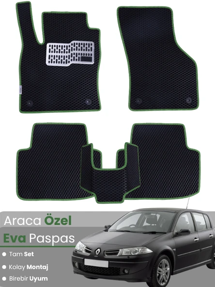 RENAULT MEGANE 2 HATCHBACK (2002-2008) Uyumlu EVA Paspas Tam Set–Oto Paspas,Araca Özel ürün görseli 1