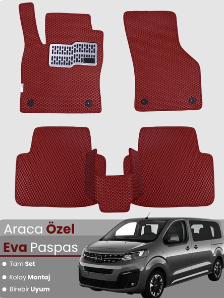 OPEL ZAFİRA (2019-2025) Uyumlu EVA Paspas Tam Set–Araca Özel,Oto Paspas,Kolay Montaj ürün görseli 1