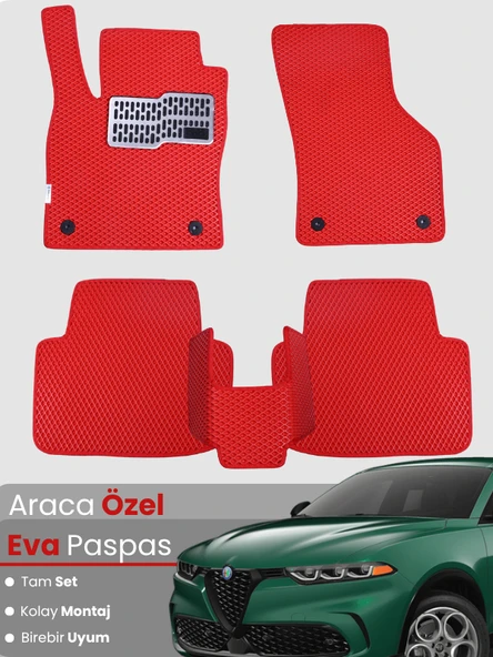 ALFA ROMEO TONALE (2022-2025) Uyumlu EVA Paspas Tam Set–Araca Özel,Kolay Montaj,Su Geçirmez ürün görseli 1