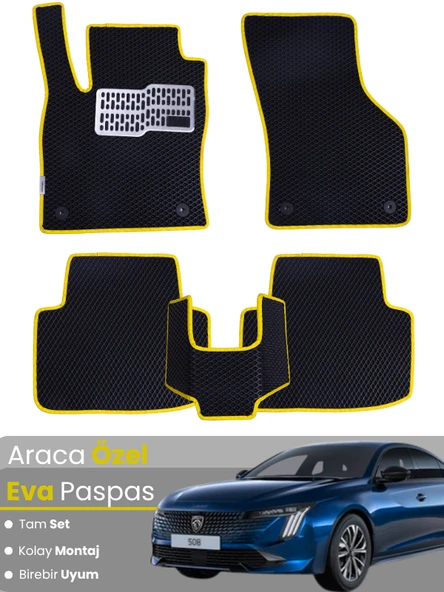 PEUGEOT 508 (2019-2025) Uyumlu EVA Paspas Tam Set–Araca Özel,Oto Paspas,Kolay Montaj ürün görseli 1