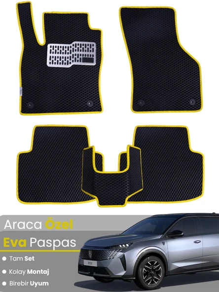 PEUGEOT 5008 (2017-2025) Uyumlu EVA Paspas Tam Set–Araca Özel,Oto Paspas ürün görseli 1