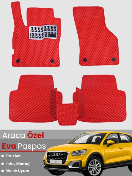 AUDİ Q2 (2016-2020) Uyumlu EVA Paspas Tam Set–Araca Özel,Su Geçirmez,Hızlı ve Kolay Montaj ürün görseli 1