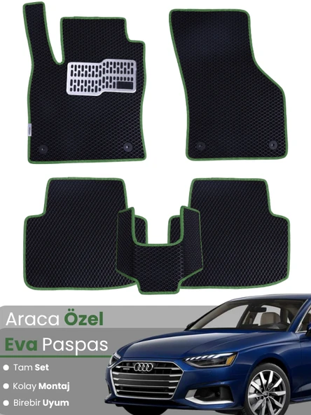 AUDİ A4 SEDAN (2016-2024) Uyumlu EVA Paspas Tam Set–Araca Özel,Su Geçirmez,Kolay Montaj ürün görseli 1