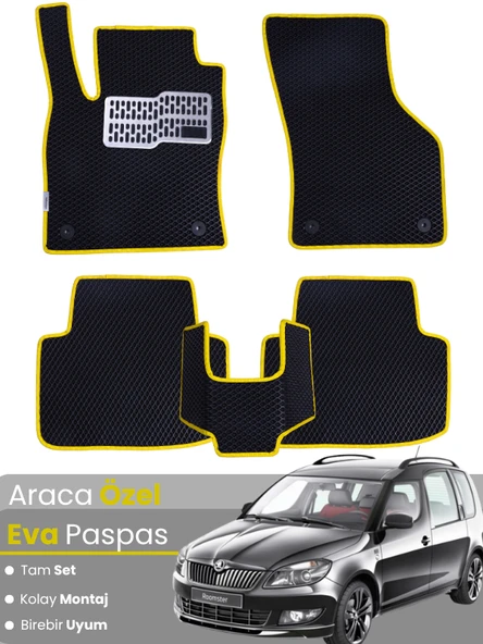 SKODA ROOMSTER (2006-2015) Uyumlu EVA Paspas Tam Set–Oto Paspas,Araca Özel,Kolay Montaj ürün görseli 1