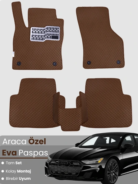 AUDİ A7 (2018-2024) Uyumlu EVA Paspas Tam Set–Araca Özel,Su Geçirmez,Hızlı ve Kolay Montaj ürün görseli 1