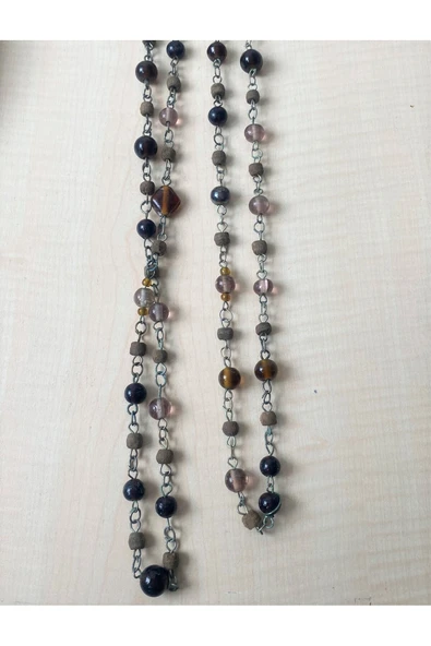 SANAT TACİRİ Vintage Avrupa El Yapımı Cam Kolye No 06 ürün görseli 1